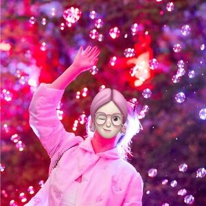 Vintage Pink Embroidered Puffers